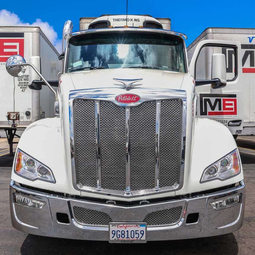 Front View of Peterbilt Truck